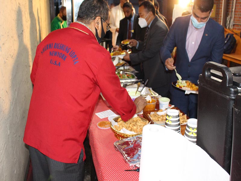 Guests enjoying Himalayan Style dinner 